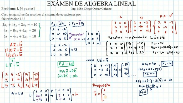 Ejercicios resueltos de álgebra lineal para ingeniería