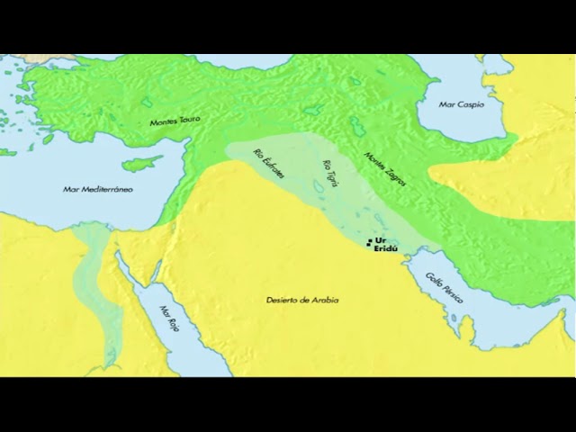 Mapa de la Mesopotamia antigua y actual