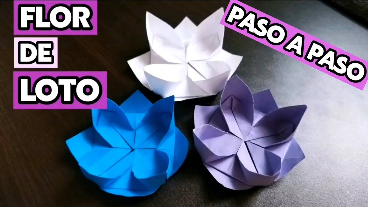 Cómo hacer una flor de loto de papel
