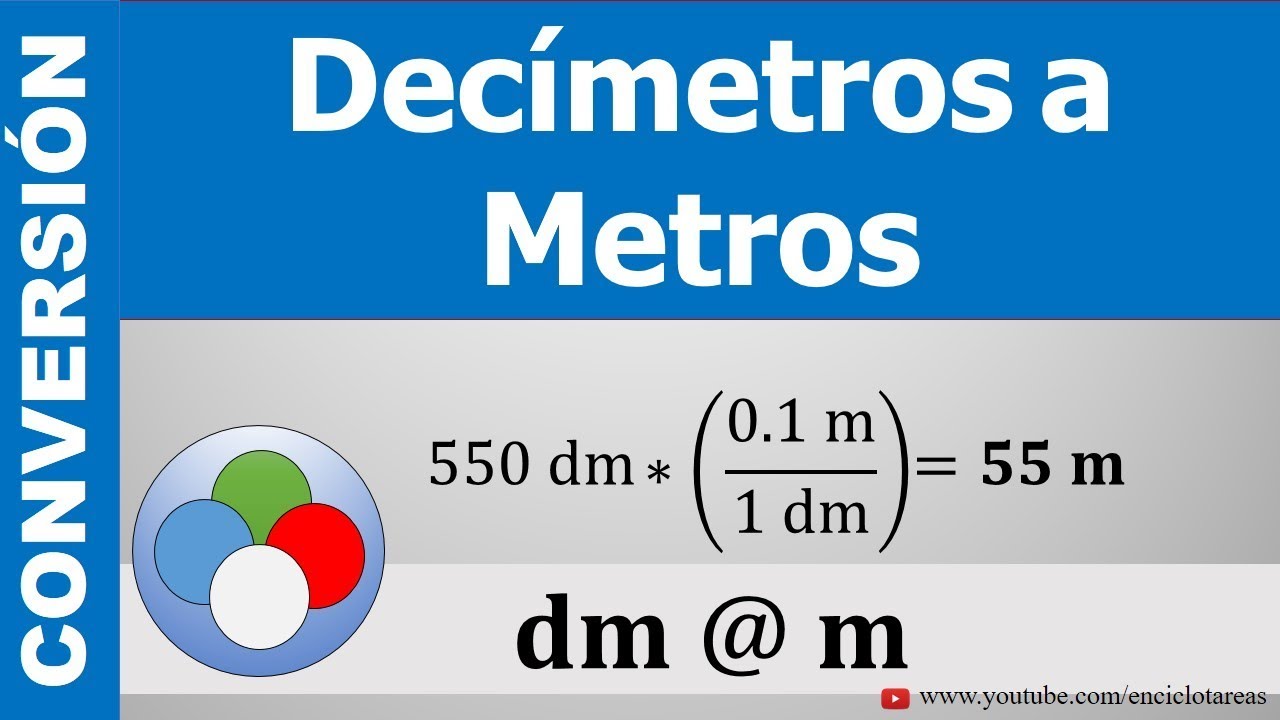 Conversión de decímetros a metros