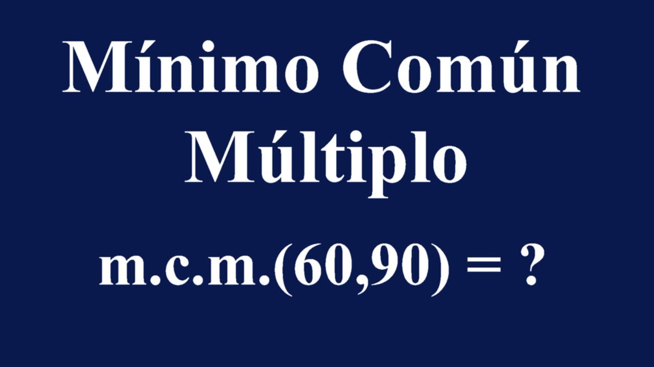 Cómo calcular el mínimo común múltiplo de 60
