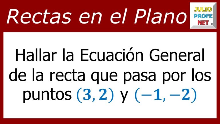 Cómo resolver la ecuación general de la recta