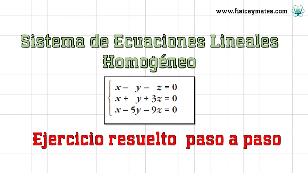 Resolviendo un sistema de ecuaciones lineales homogéneo